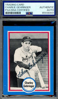 Charlie Gehringer PSA DNA Signed 1976 Shakey's Pizza Autograph
