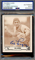 Al Lopez PSA DNA Signed 1942 Play Ball 1983 TCMA Reprint Autograph