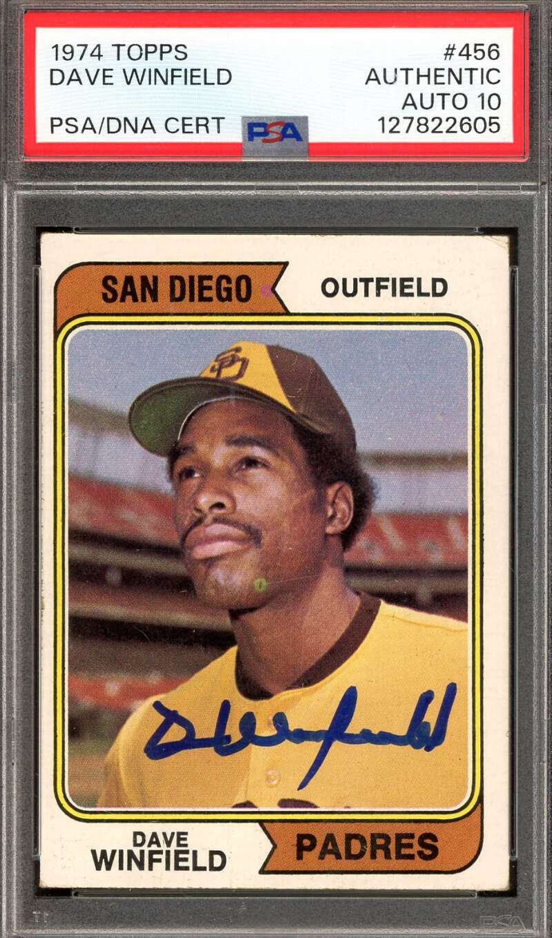 Dave Winfield Gem Mint 10 PSA DNA Signed 1974 Topps Rookie Autograph