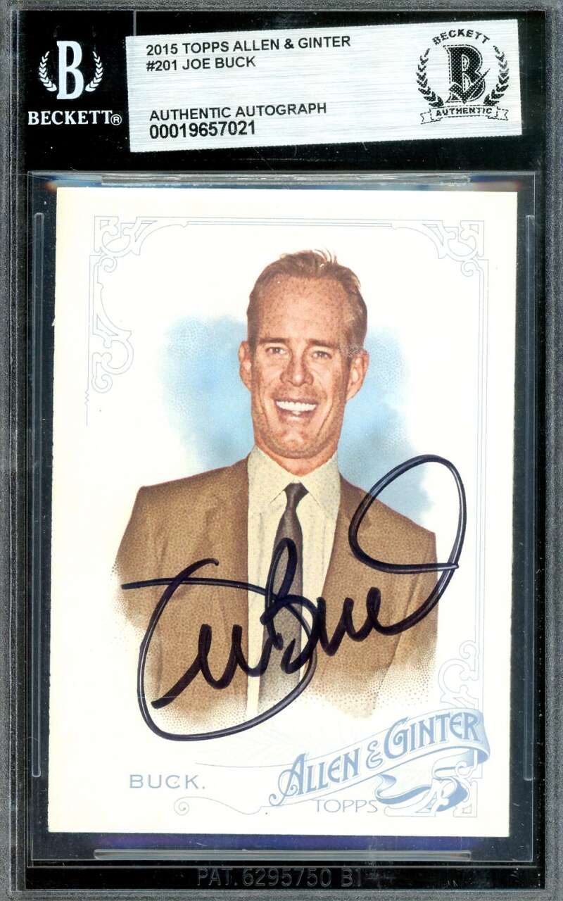 Joe Buck Beckett BAS Signed 2015 Topps Allen & Ginter Autograph