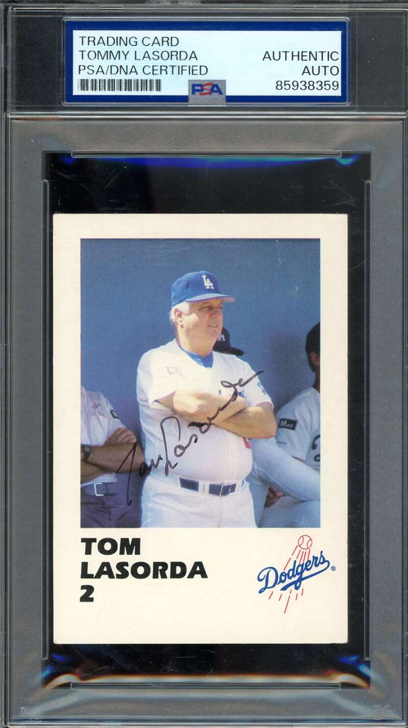 Tommy Lasorda PSA DNA Signed 1988 LA Police Dodgers Autograph