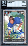 Jack Youngblood Beckett BAS Signed 2001 Topps Hall of Fame Autograph