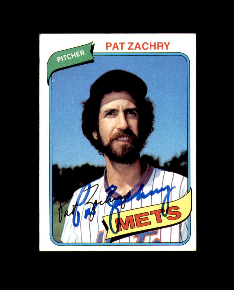 Pat Zachry Signed 1980 Topps New York Mets Autograph