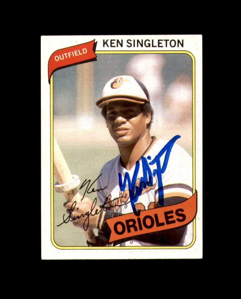 Ken Singleton Signed 1980 Topps Baltimore Orioles Autograph