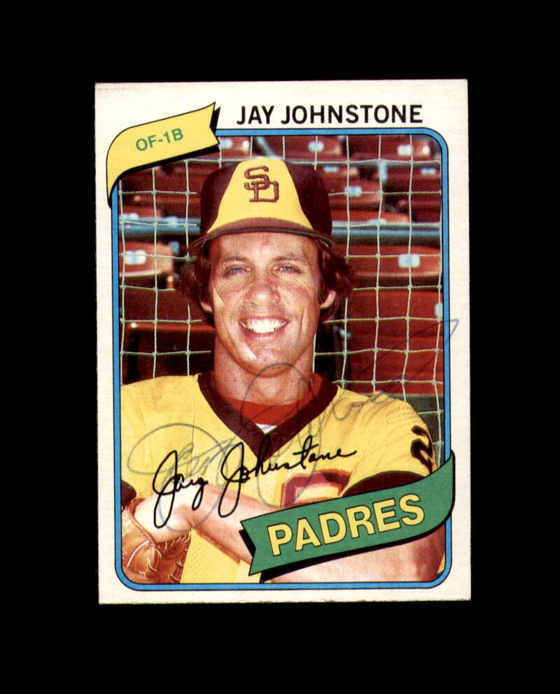Jay Johnstone Signed 1980 Topps San Diego Padres Autograph