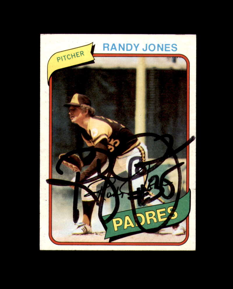 Randy Jones Signed 1980 Topps San Diego Padres Autograph