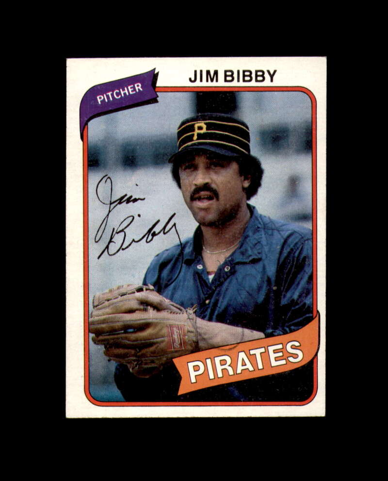 Jim Bibby Signed 1980 Topps Pittsburgh Pirates Autographed
