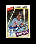 Mickey Rivers Signed 1980 Topps Texas Rangers Autograph