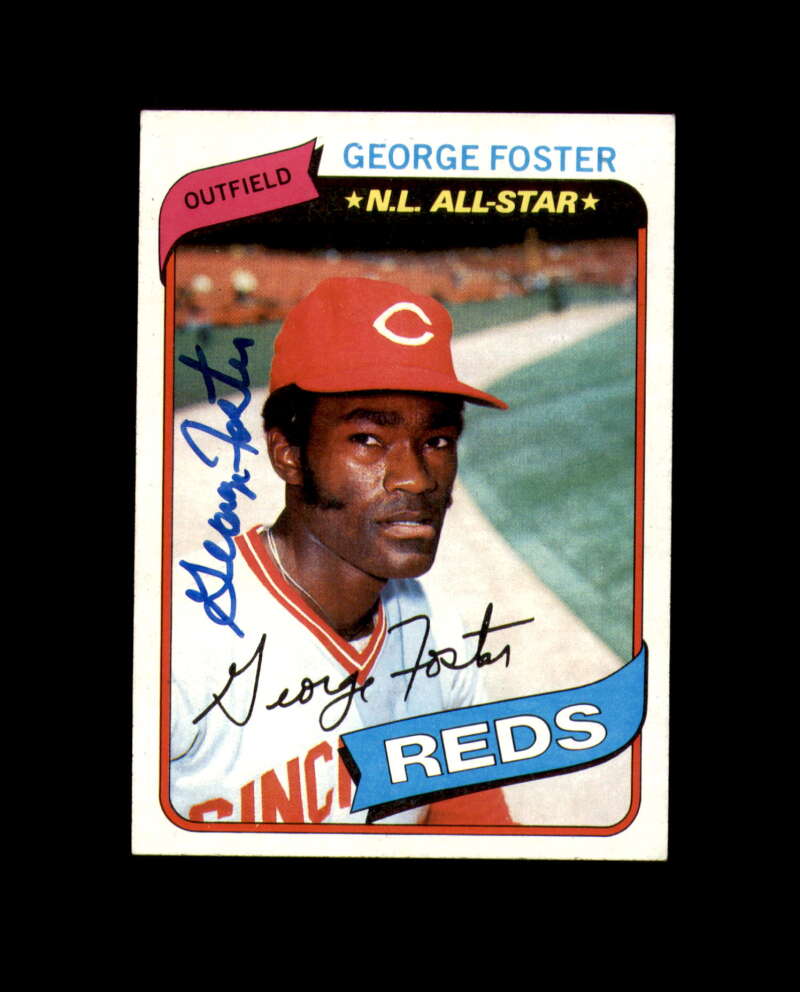 George Foster Signed 1980 Topps Cincinnati Reds Autograph