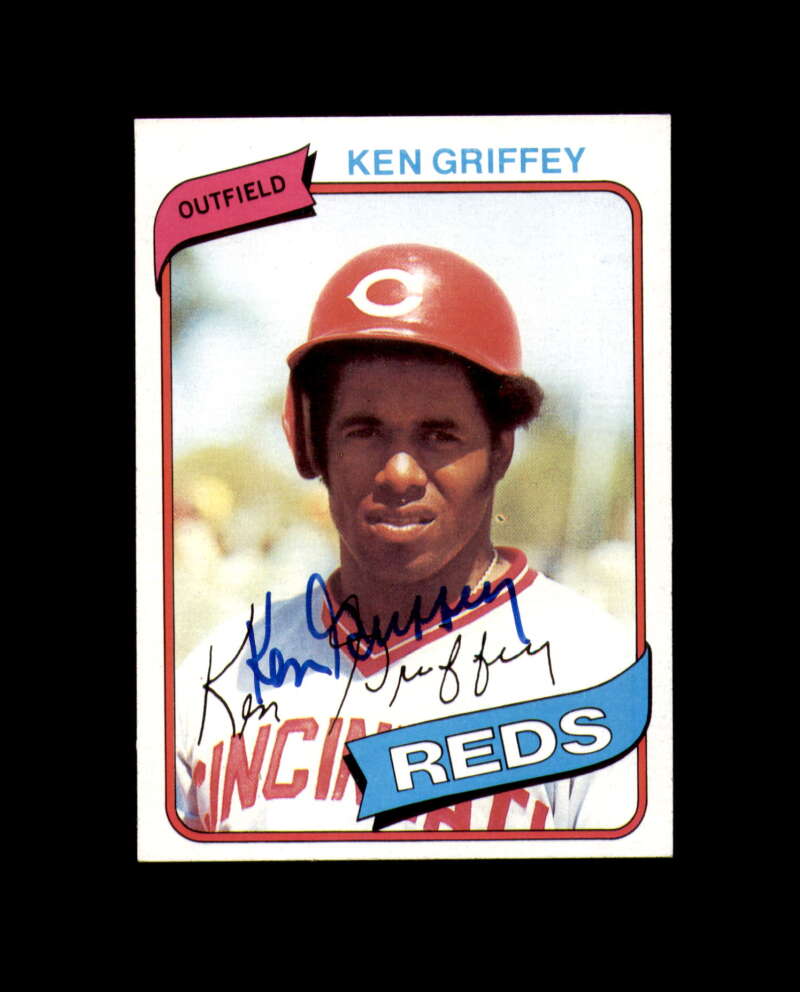 Ken Griffey Sr Signed 1980 Topps Cincinnati Reds Autograph
