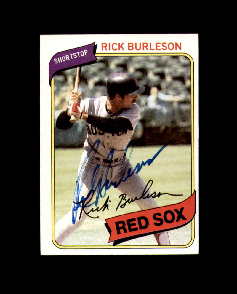 Rick Burleson Signed 1980 Topps Boston Red Sox Autograph