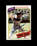 Rick Burleson Signed 1980 Topps Boston Red Sox Autograph