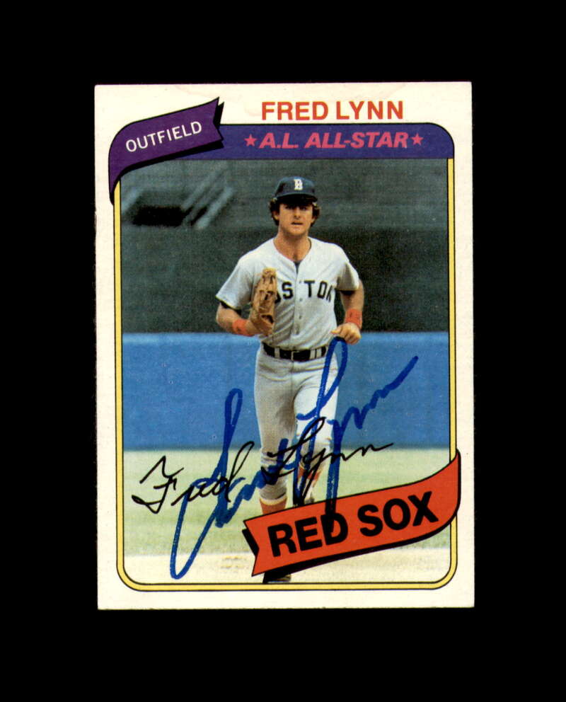 Fred Lynn Signed 1980 Topps Boston Red Sox Autograph