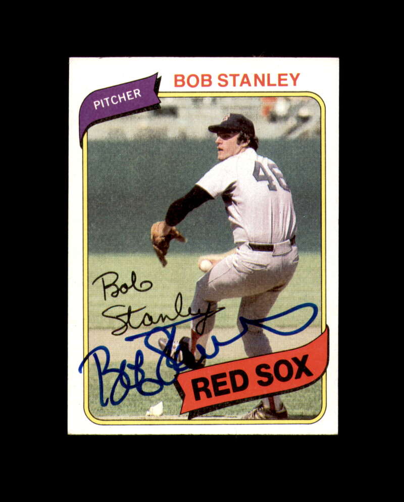 Bob Stanley Signed 1980 Topps Boston Red Sox Autograph
