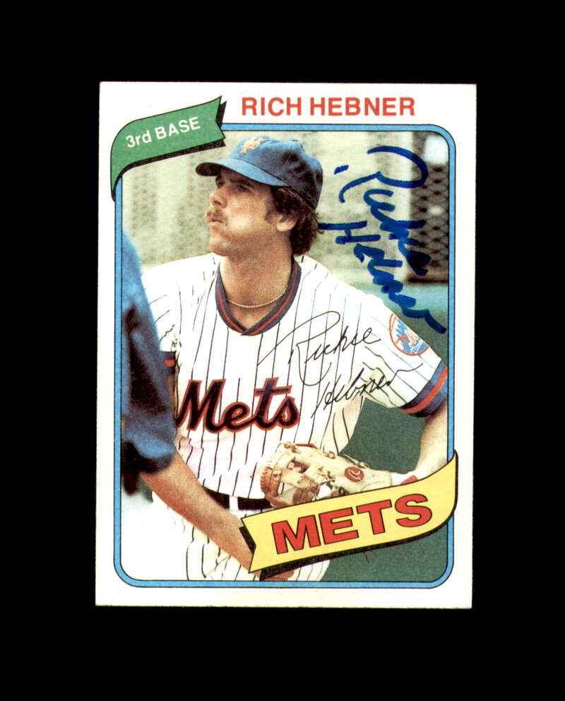 Rich Hebner Signed 1980 Topps New York Mets Autograph