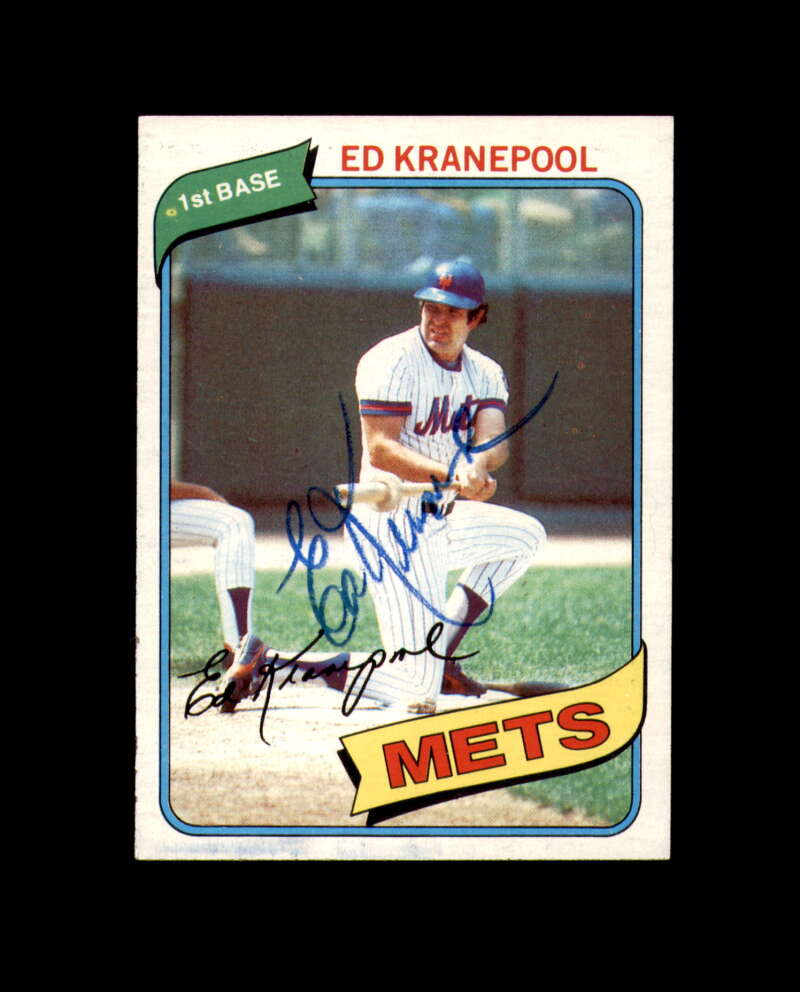 Ed Kranepool Signed 1980 Topps New York Mets Autographed