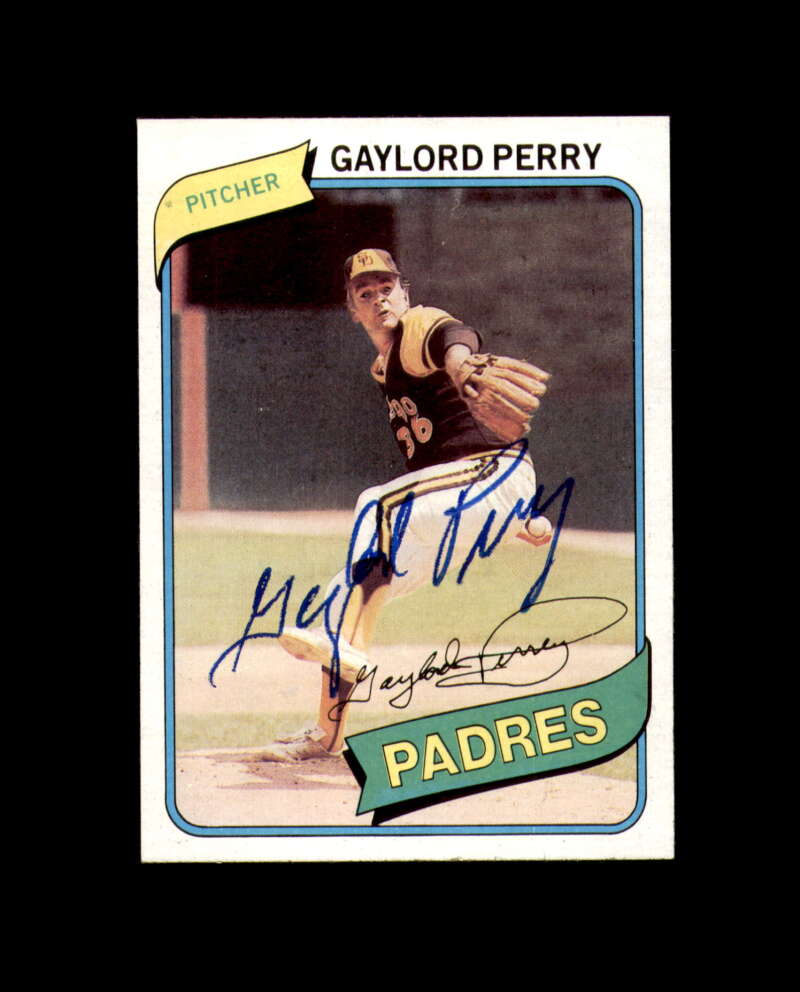 Gaylord Perry Signed 1980 Topps San Diego Padres Autograph