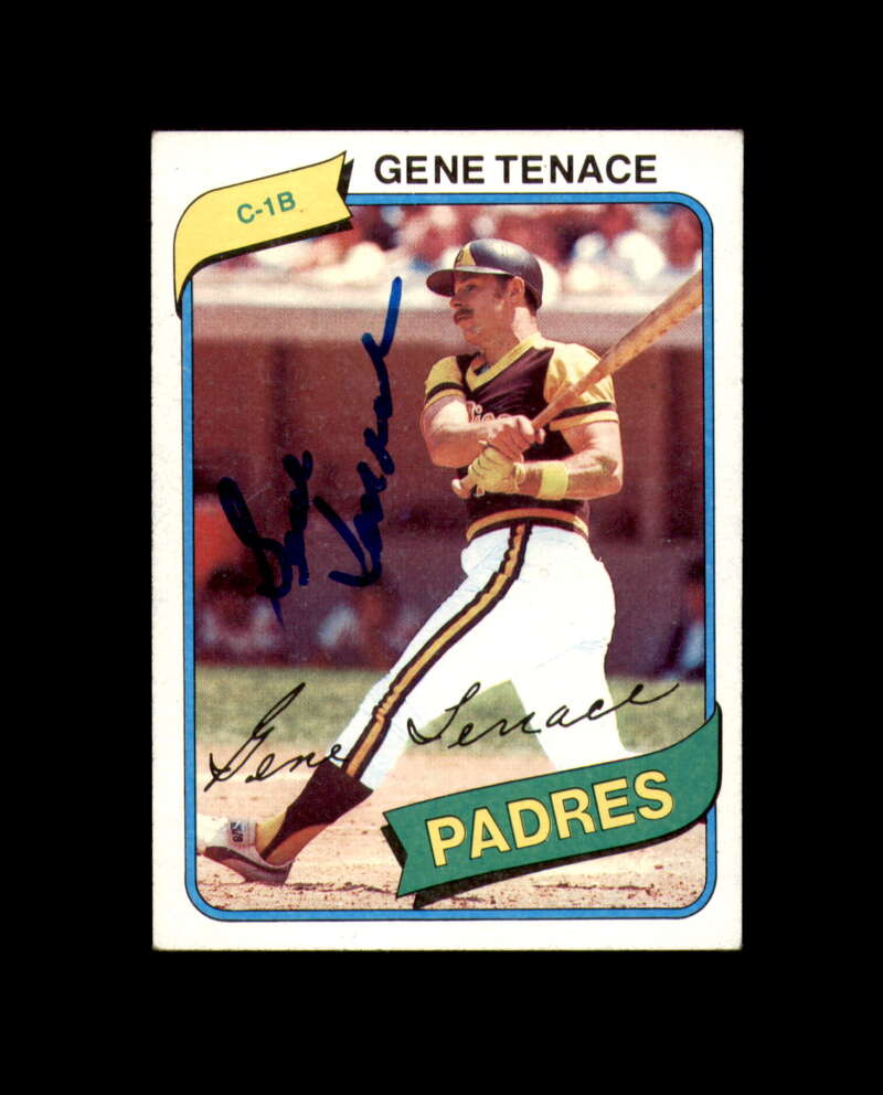 Gene Tenace Signed 1980 Topps San Diego Padres Autograph