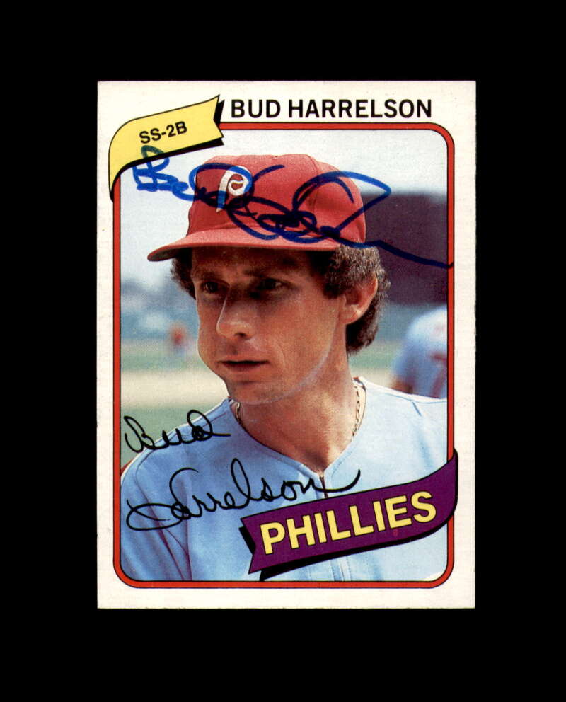 Bud Harrelson Signed 1980 Topps Philadelphia Phillies Autograph