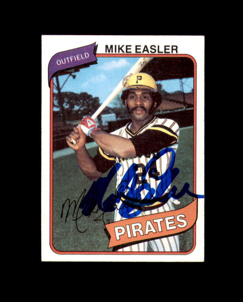 Mike Easler Signed 1980 Topps Pittsburgh Pirates Autograph