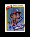 Danny Darwin Signed 1980 Topps Texas Rangers Autograph