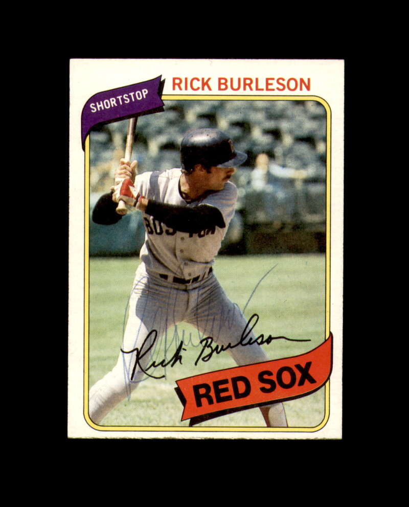 Rick Burleson Signed 1980 Topps Boston Red Sox Autographed