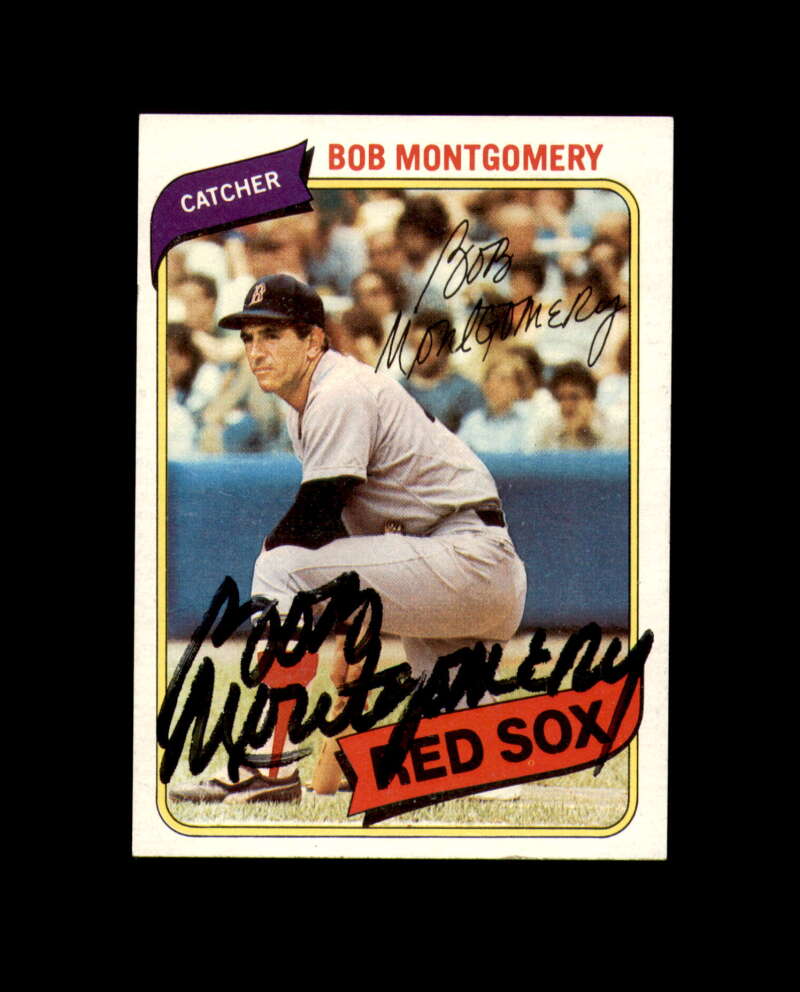 Bob Montgomery Signed 1980 Topps Boston Red Sox Autographed