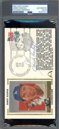 Sandy Koufax PSA DNA Signed 1989 First Day Cover Cache FDC Cooperstown Autograph