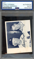 Casey Stengel PSA DNA Signed 2x3 Photo Autograph