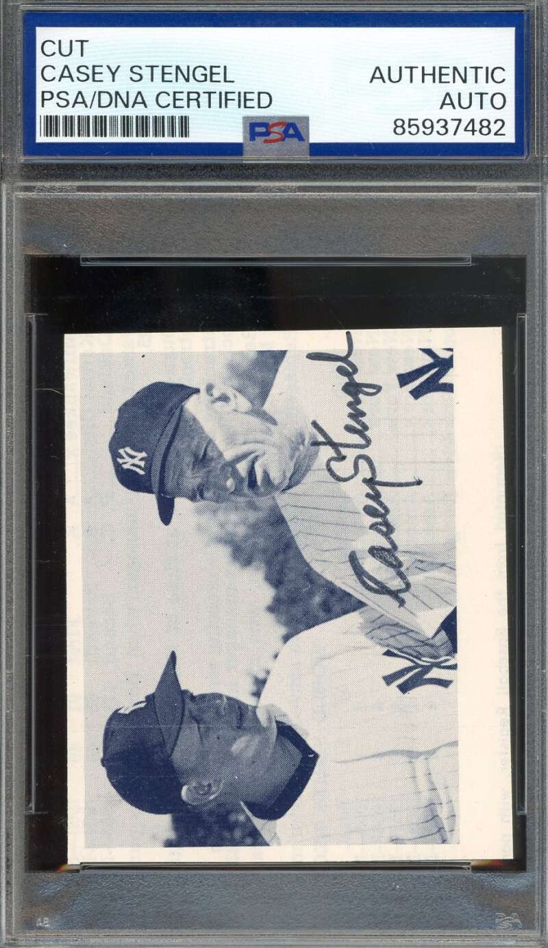 Casey Stengel PSA DNA Signed 2x3 Photo Autographed