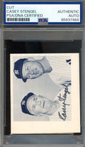 Casey Stengel PSA DNA Autographed 2x3 Photo Signed
