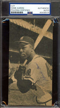 Hank Aaron PSA DNA Signed 3x6 Vintage 1960`s Photo Autograph