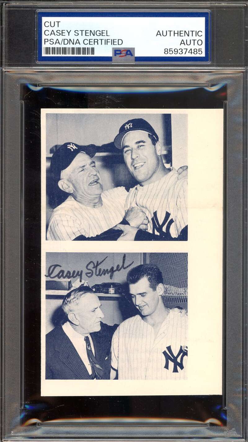 Casey Stengel PSA DNA Signed 3x5 Photo Autograph