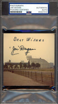 Joe Dugan PSA DNA Signed 4x4 Original Yankees Stadium Photo Autograph