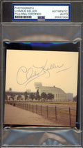 Charlie Keller PSA DNA Signed 4x4 Original Yankees Stadium Photo Autograph