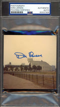Don Larsen PSA DNA Signed 4x4 Original Yankees Stadium Photo Autograph