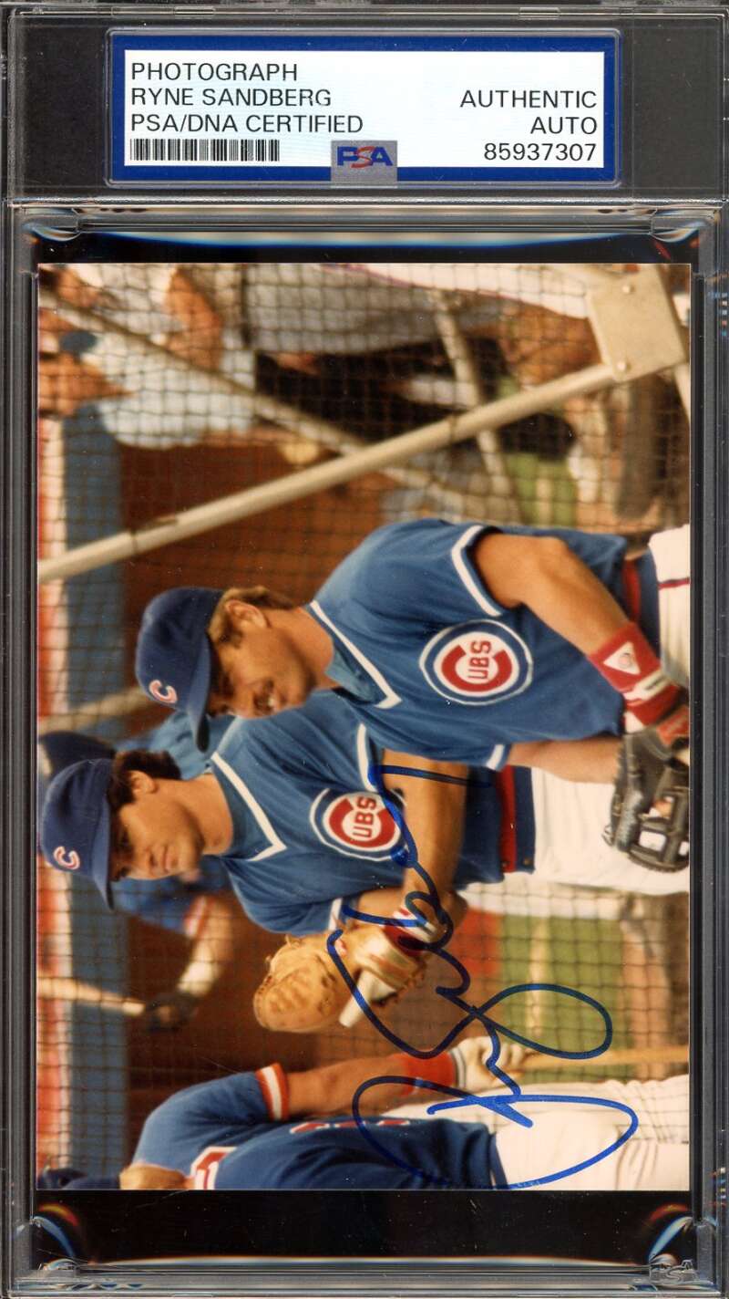 Ryne Sandberg PSA DNA Signed 4x5 Original Cubs Photo Autograph