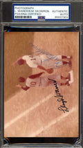 Lloyd Waner Moose Skowron PSA DNA Signed 4x5 Original Old Timers Photo Autograph