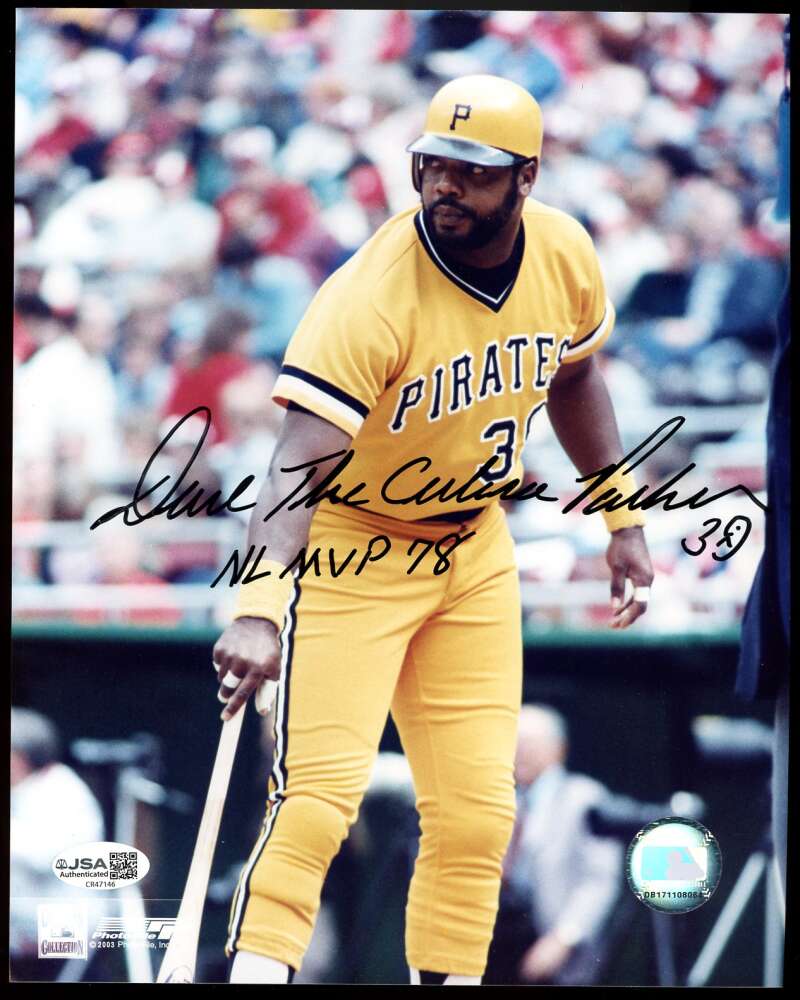 Dave Parker JSA Coa Signed 8x10 Photo The Cobra  MVP Pirates Autograph