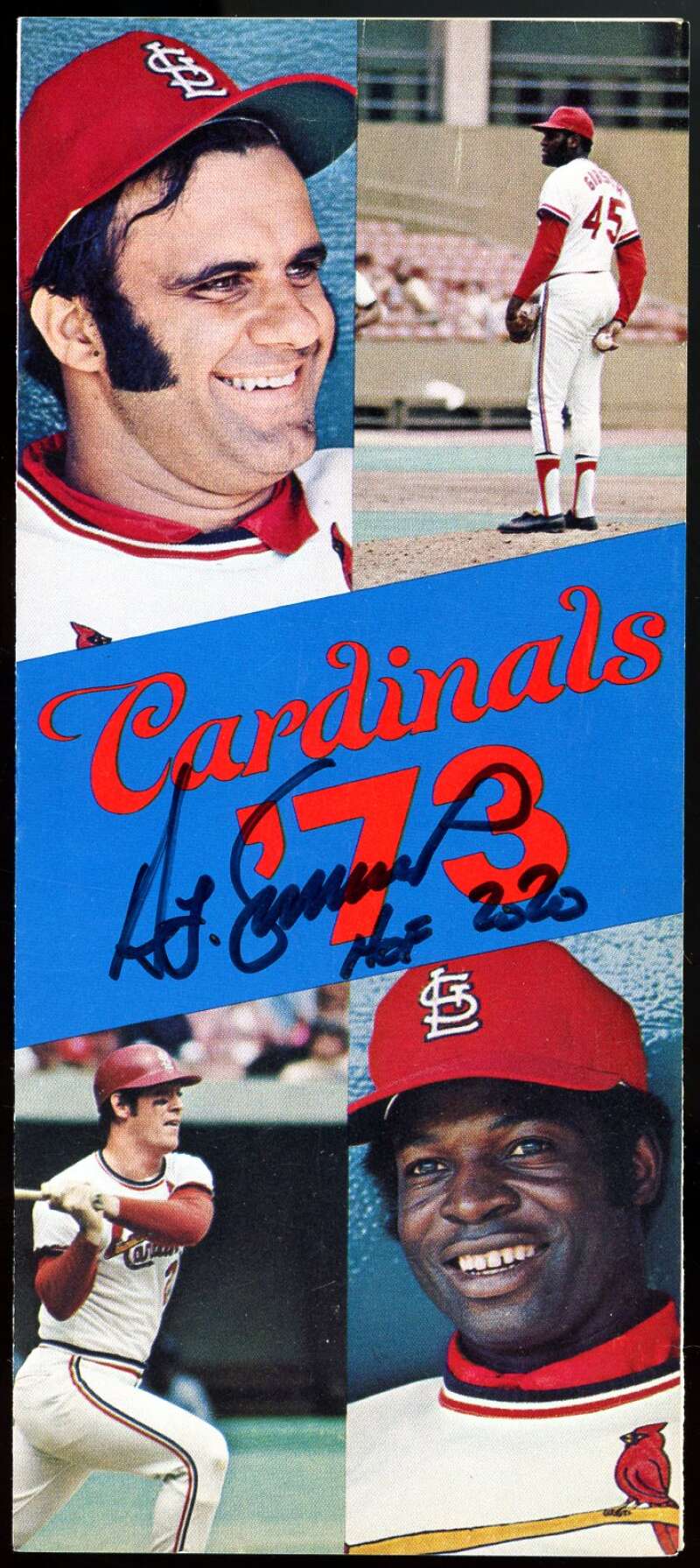 Ted Simmons PSA DNA Signed 1973 Cardinals Roster Autograph