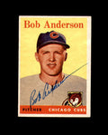 Bob Anderson Signed 1958 Topps Chicago Cubs Autograph
