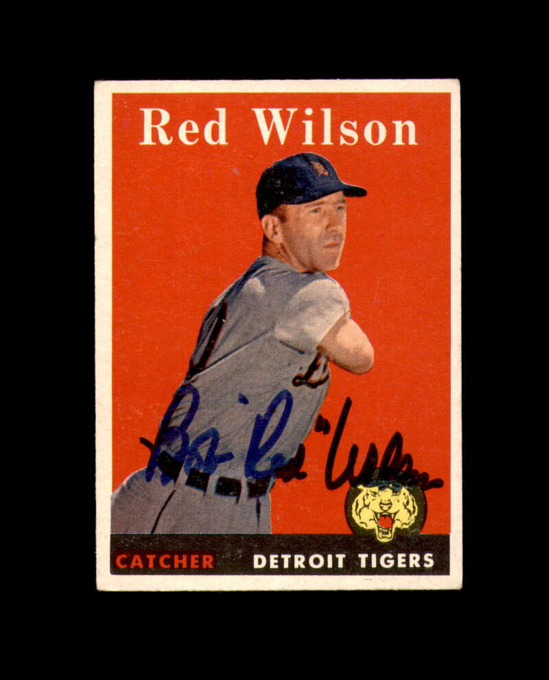 Red Wilson Signed 1958 Topps Detroit Tigers Autograph