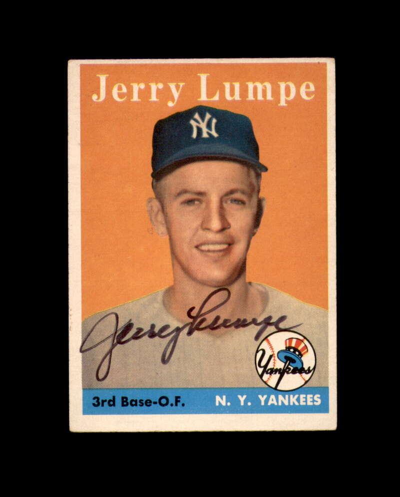 Jerry Lumpe Signed 1958 Topps New York Yankees Autograph