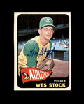 Wes Stock Signed 1965 Topps Kansas City Athletics Autograph
