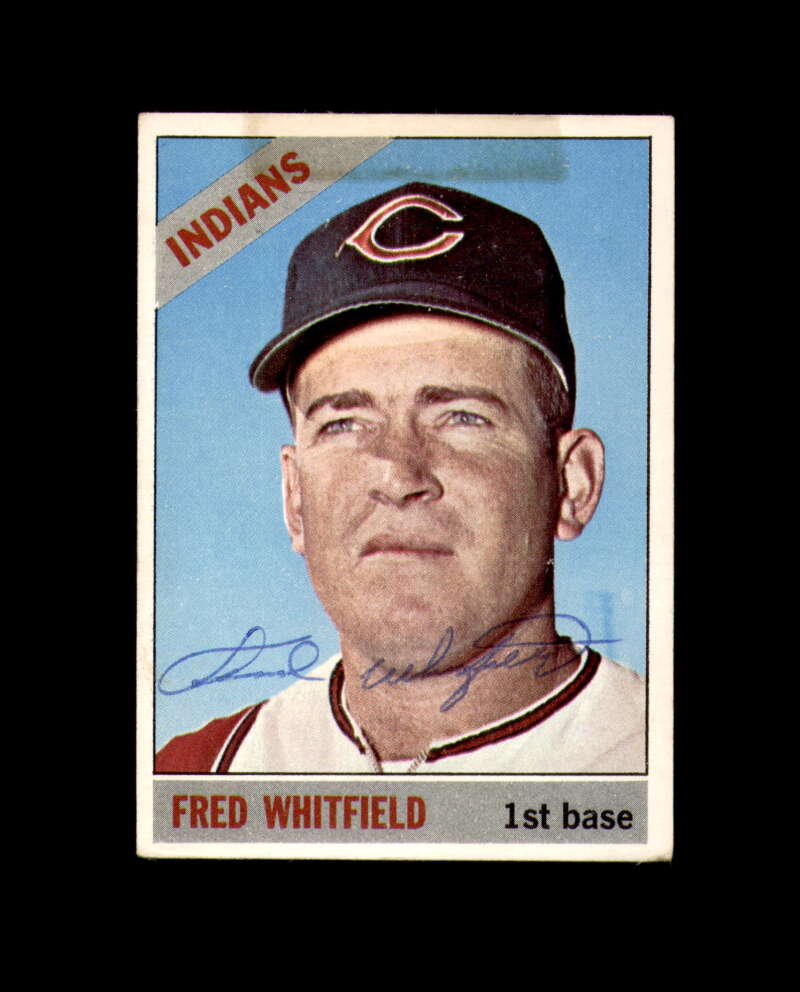 Fred Whitfield Signed 1966 Topps Cleveland Autograph