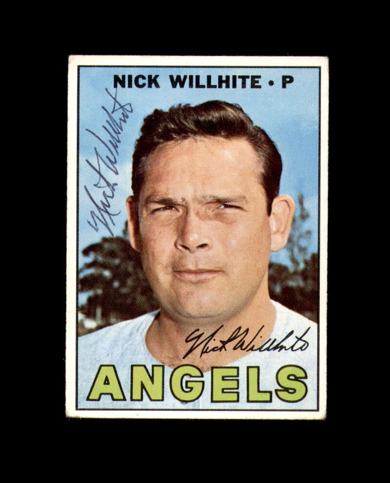 Nick Willhite Signed 1967 Topps California Angels Autograph