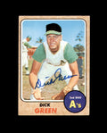 Dick Green Signed 1968 Topps Oakland Athletics Autograph