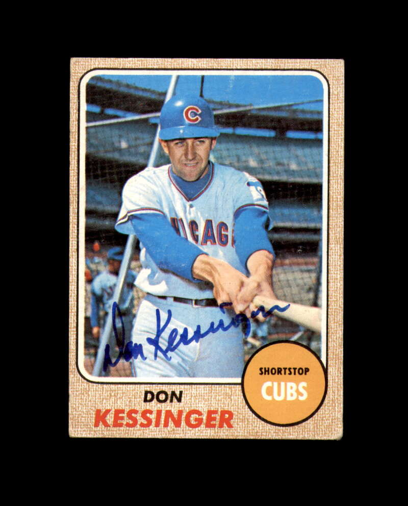 Don Kessinger Signed 1968 Topps Chicago Cubs Autograph