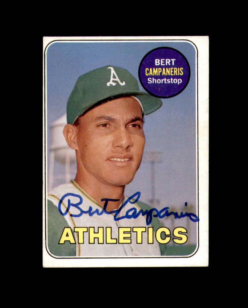 Bert Campaneris Signed 1969 Topps Oakland Athletics Autograph