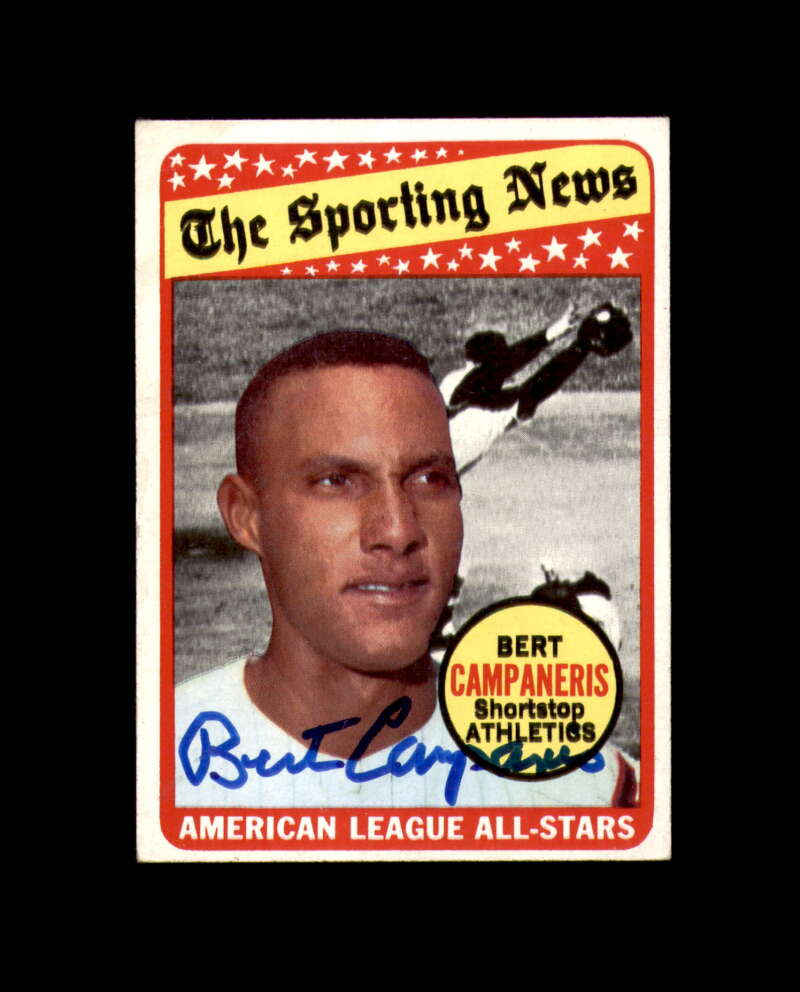 Bert Campaneris Signed 1969 Topps All Star Oakland Athletics Autograph